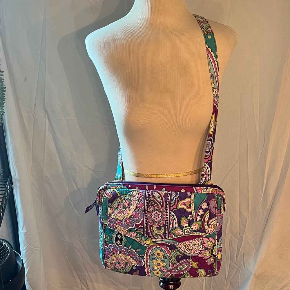Vera Bradley Purple and Blue Laptop Bag - Picture 4 of 13